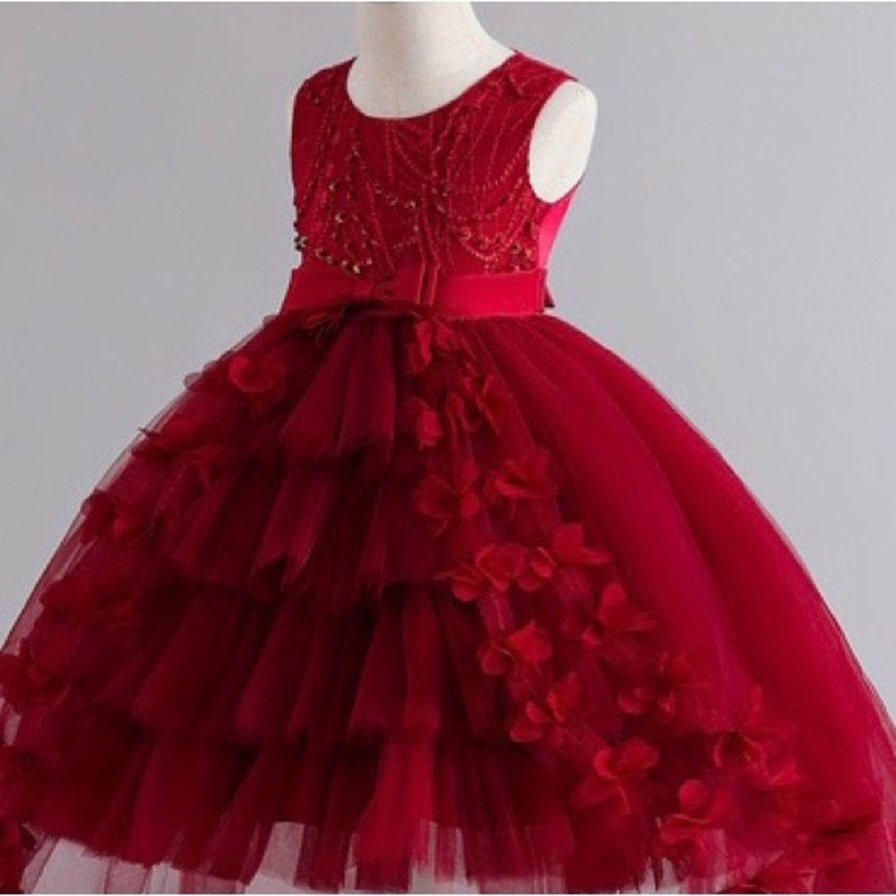 Beautiful Red Pageant Dress - Picture 2 of 2
